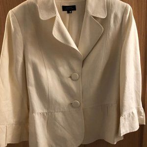 Tahari by Arthur Levine Lined Linen Jacket